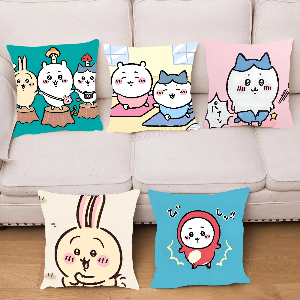 Anime C-C-Chiikawa-a Pillow Case Square Pillow Bedroom Sofa Leisure Comfort Cushion Car Living Room Home Decoration