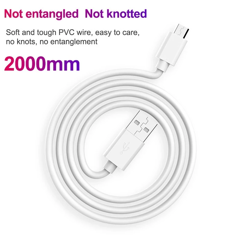 Lovebay 5A Micro USB Cable For Samsung Huawei Xiaomi 1M/2M Fast Charging Data Cable Wire Cord White Bold Wire Cable For Micro