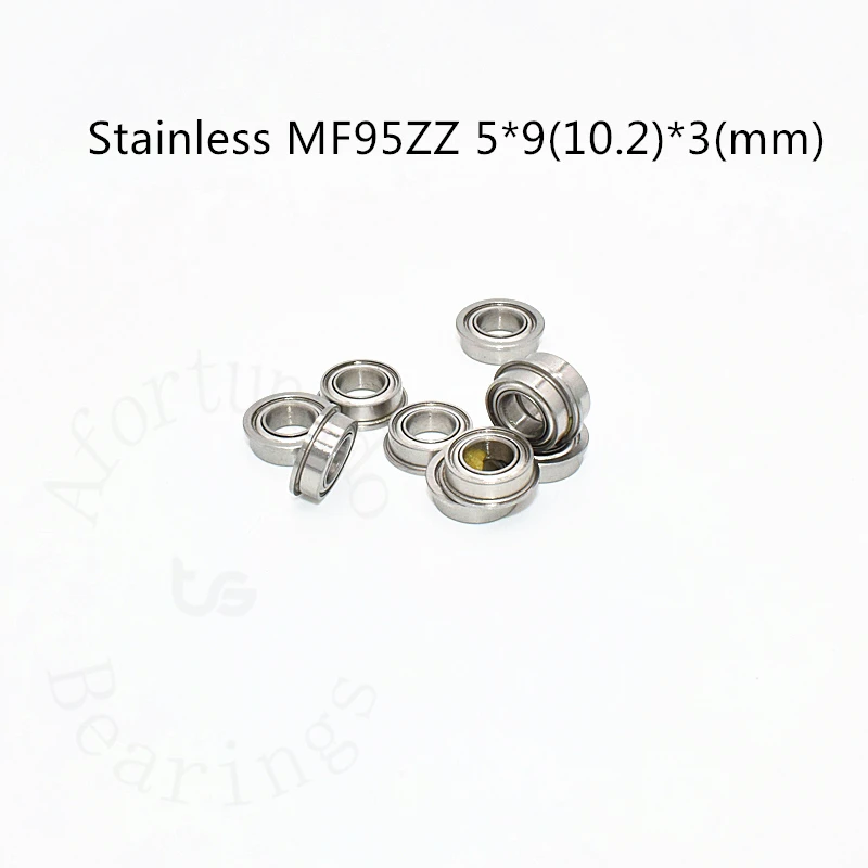 

Stainless steel Flange Bearing 10pcs SMF95ZZ 5*9(10.2)*3(mm) Metal Sealed High speed Mechanical equipment parts