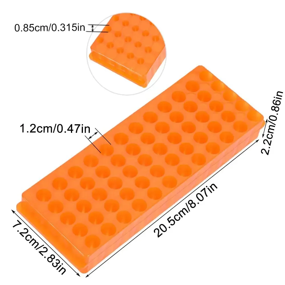 1 pièces support de tubes support de tubes à microcentrifuger plaque Double face support de tuyaux centrifuges pour 0.5ml 2ml tuyau centrifuge 60 trous