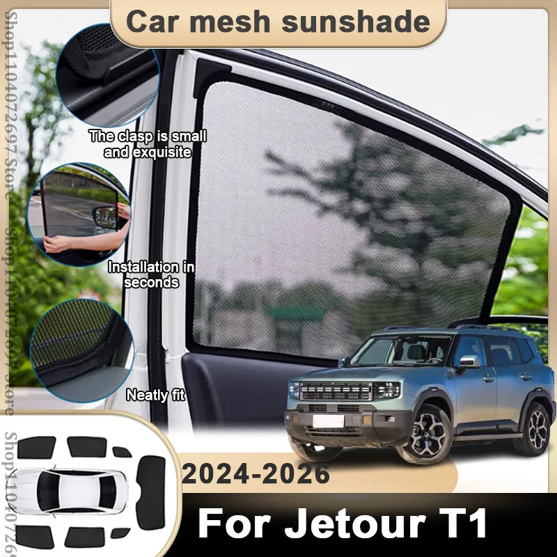 

Magnetic Car Sunshade For Jetour T1 2024 2025 2026 Shanhai Front Side Privacy Windshield Sunshade Cover Protector Accessories