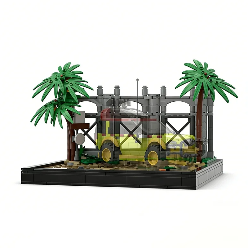 ตัวต่อ MOC City Champions ชุดไดโนเสาร์จูราสสิคพาร์คสุดยอด 379 ชิ้น ของขวัญคริสต์มาส ของเล่นสถาปัตยกรรมเพื่อการศึกษา