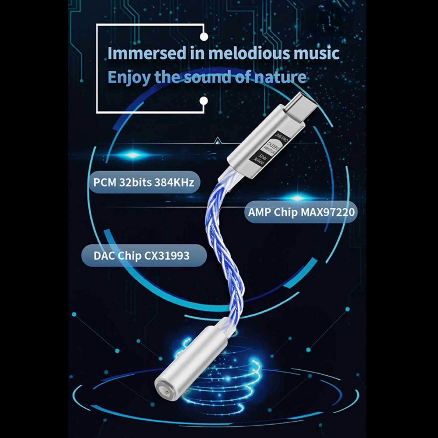 JCALLY JM6 Pro CX31993 Hifi DAC Type-C to 3.5Digital Audio Decoding Portable Headphone Amplifier DAC Type C to 3.5mm LXDA AMP