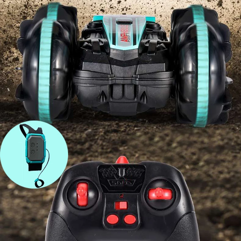 2023 New High-tech Remote Control Car 2.4G Amphibious Stunt RC Car Double-sided Tumbling Driving Children's Electric Toy for Boy