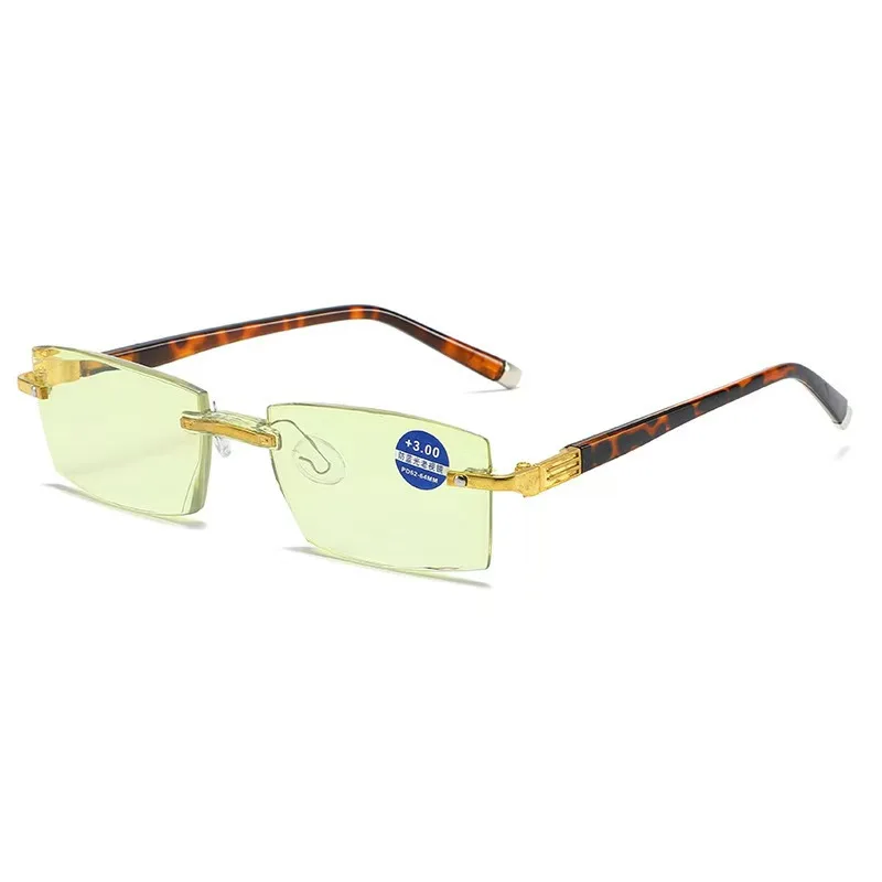 New Rimless High-Definition Anti Blue Light Reading Glasses Men Women Night Vision Reading Eyewear +1.0 to +4.0