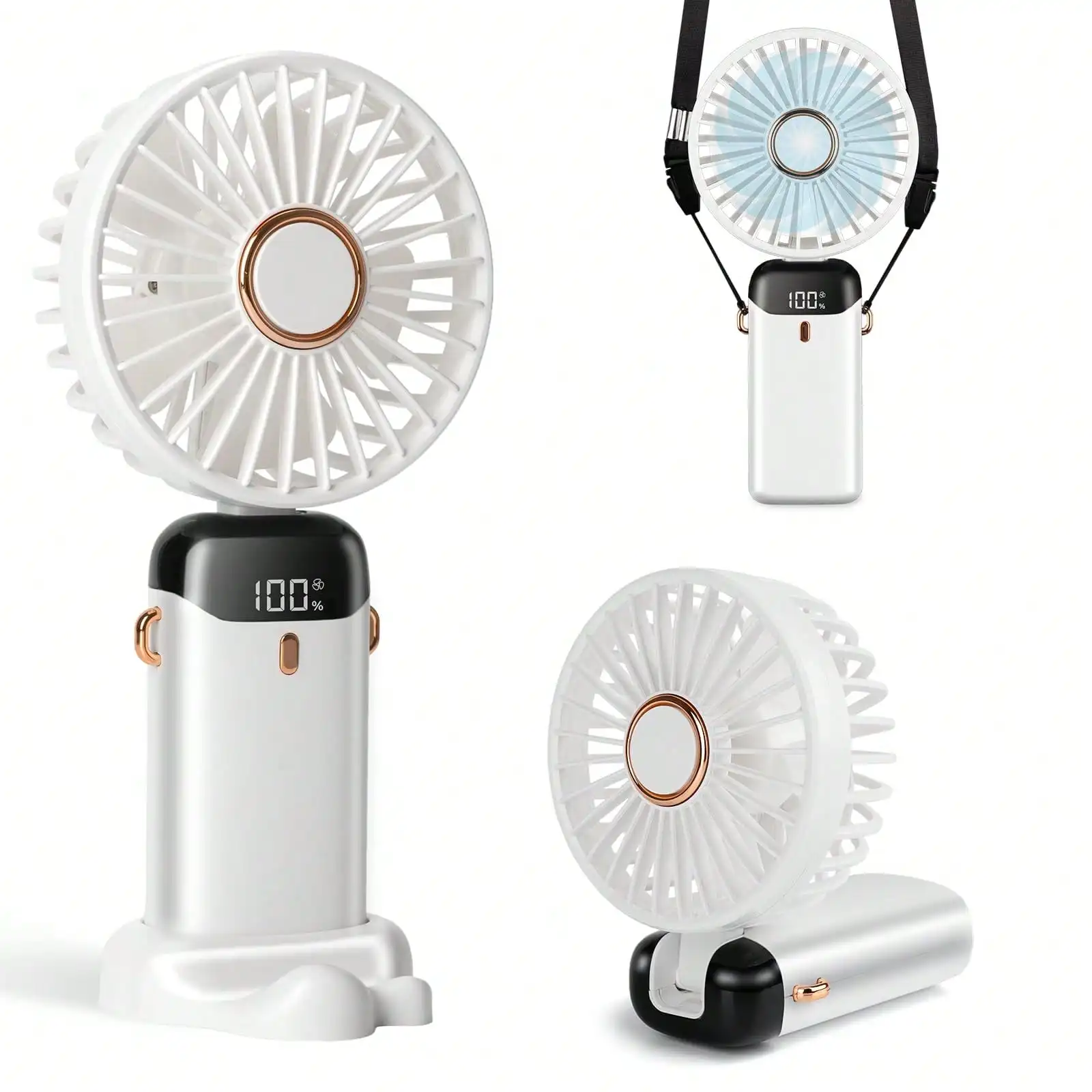 1pc Mini Handheld USB-C Rechargeable Portable Electric Fan With Strong Airflow & Desktop Stand For Summer And For Outdoor,Sport,Travel,Kitchen,Bedroom,School,Office,And For Woman,Man,Children,Adult