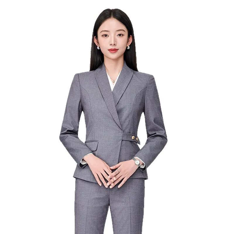 Ensemble de costume pour femmes, haut de gamme, élégant, Style déesse, costume formel professionnel, veste, vêtements de travail, nouvelle collection printemps et automne 2025