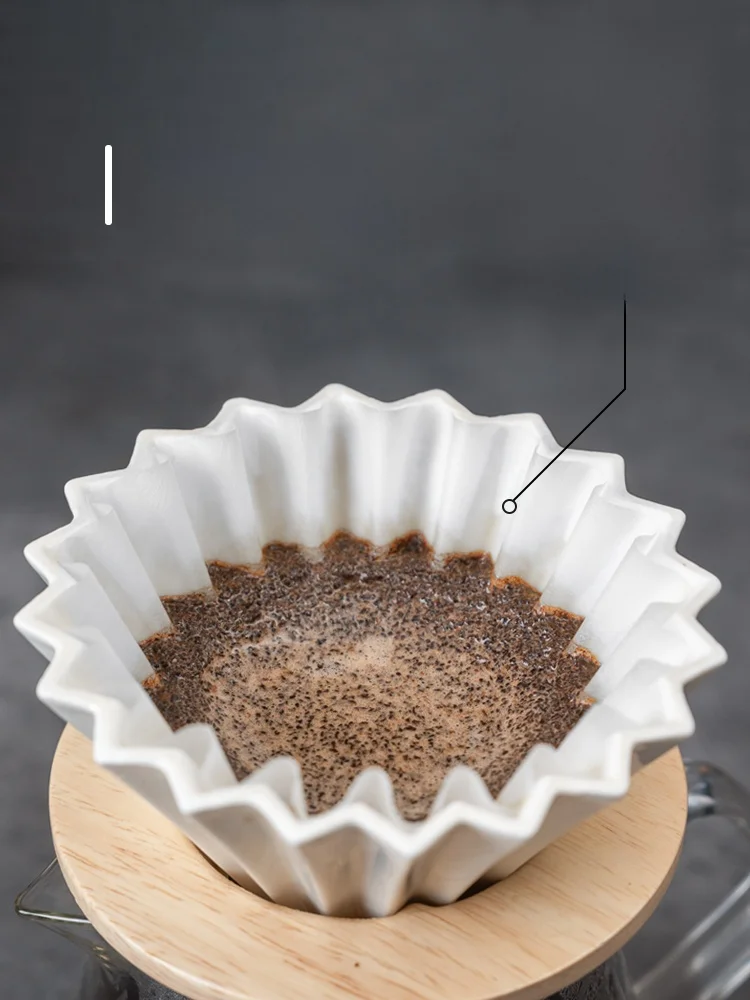 

White Coffee Filter Paper Cone ape V60 Hand Brew Coffee Poer Filter Net Cake Strainer 00 Pieces/Yellow Facet Cone Filter...