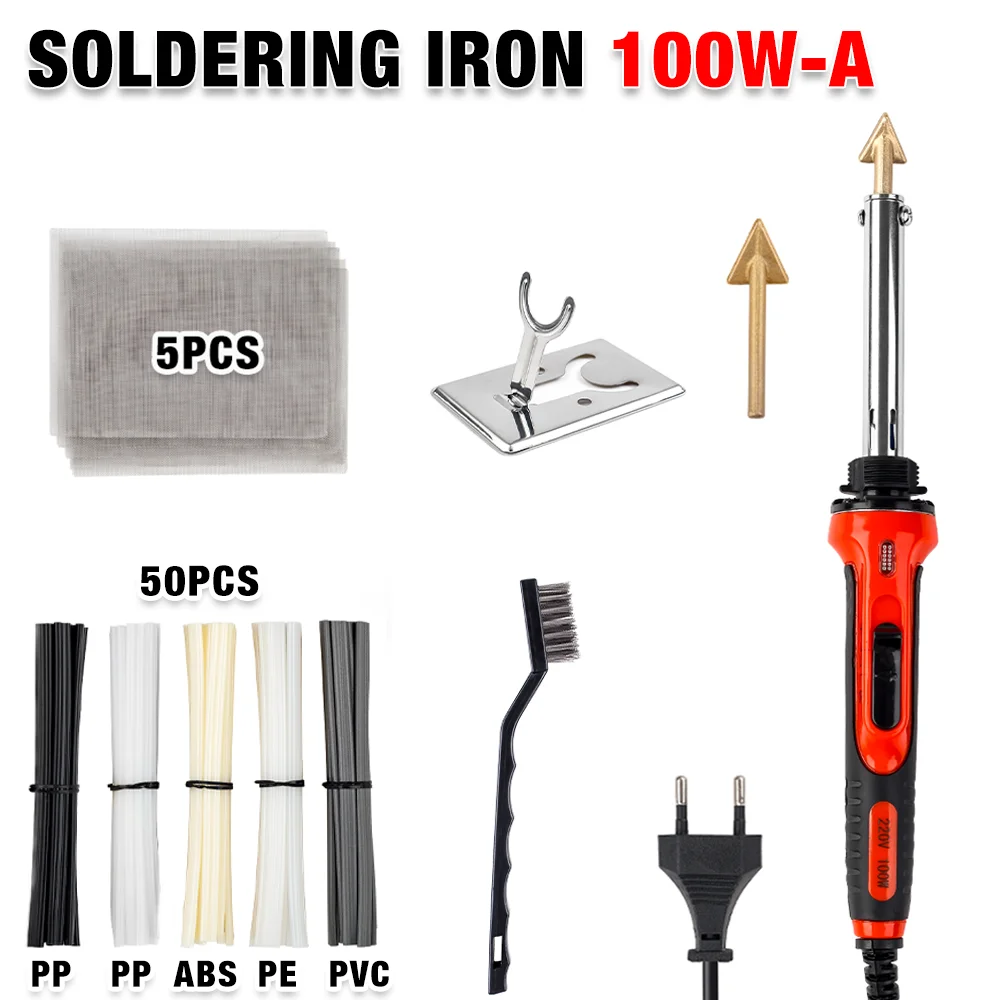 50W / 100W Home Leather Ironing Tool Crack Repair Smoothing Tool Repair Plastic Soldering Iron Car Bumper Welding Machine,Tools image 3