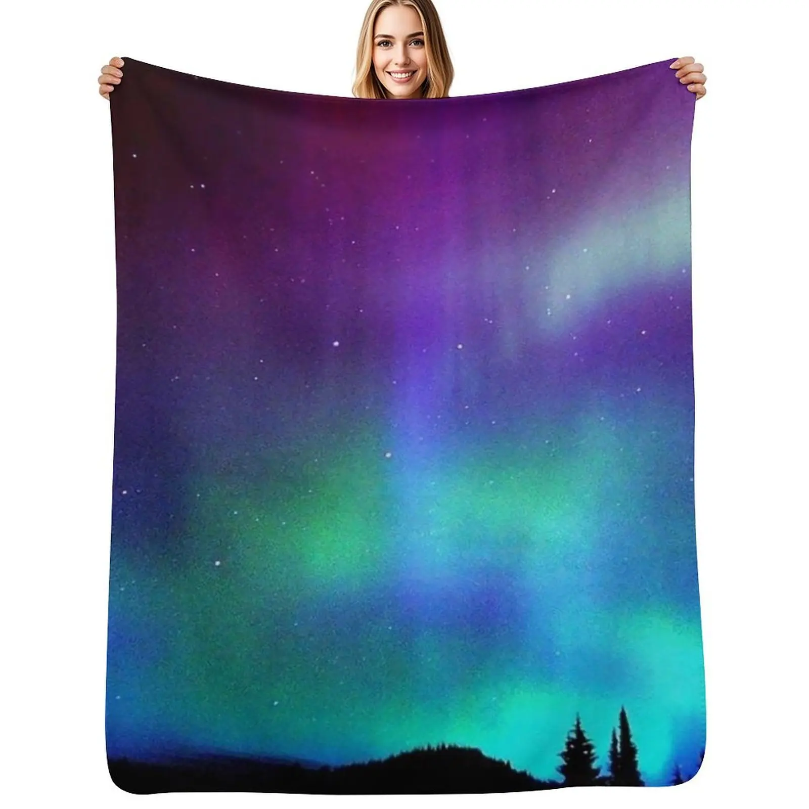 

Northern Lights Throw Blanket heavy to sleep for sofa Blankets Sofas Of Decoration Soft Plaid Blankets