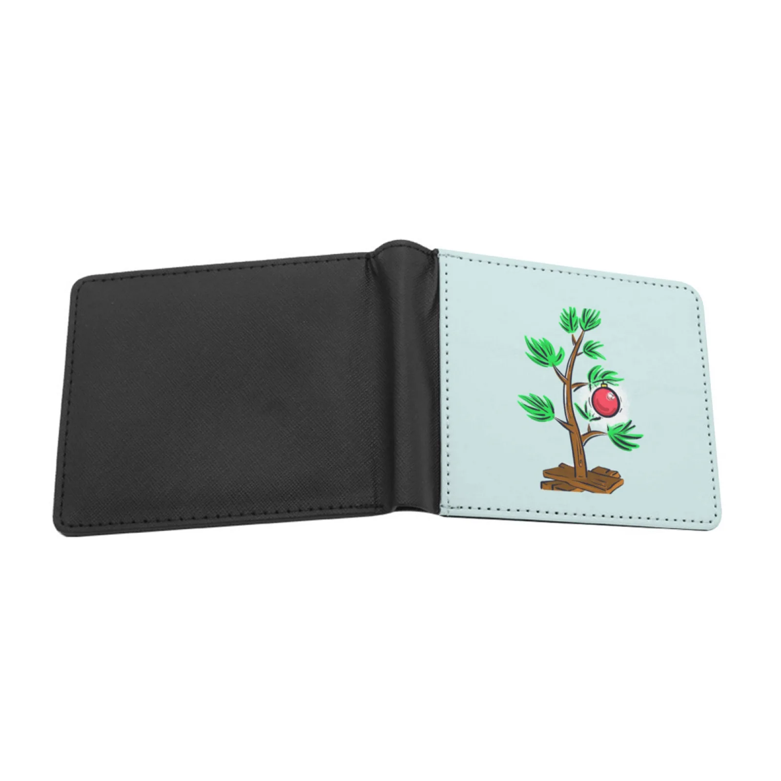 Cb Christmas Tree New Print Wallet Short Men Wallets Credit Card Holder Purses Christmas Jr Brown Jr Basketball Thanksgiving A