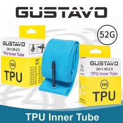 GUSTAVO  TPU Bike Inner Tube Tire BMX MTB Bike Tubes 24 inch 507 24x1.5 1.75 1.9 2.0 2.1 2.2 2.3 2.4 2.5