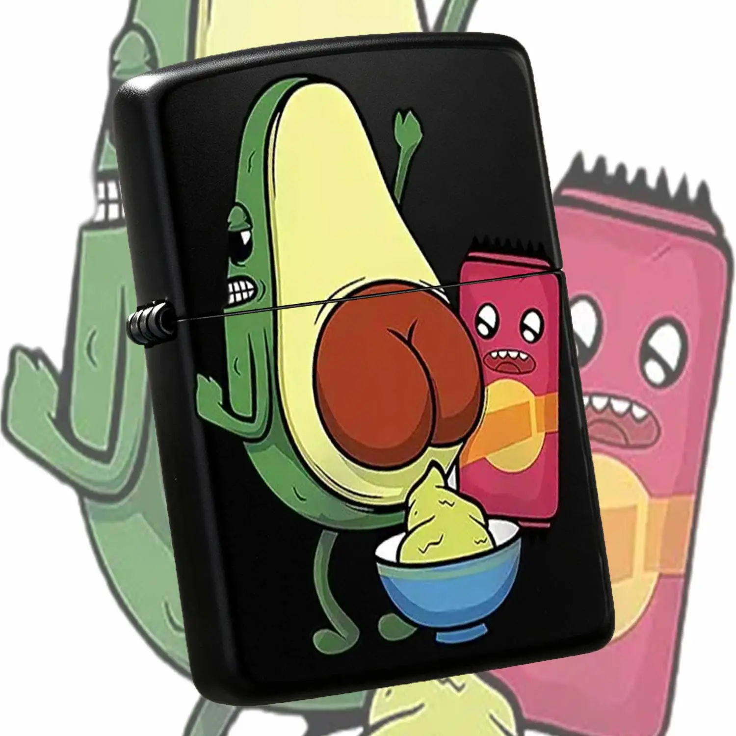 Fun Avocado Pattern Lighter, Cartoon Seasoning Packet Creative Stylish Portable Ignition Device, Practical Accessory For Home Camping Gathering, Unique Quirky Trendy Gift For Friends, Suitable For Daily Multi-Scene Appl A Humorous And Inter