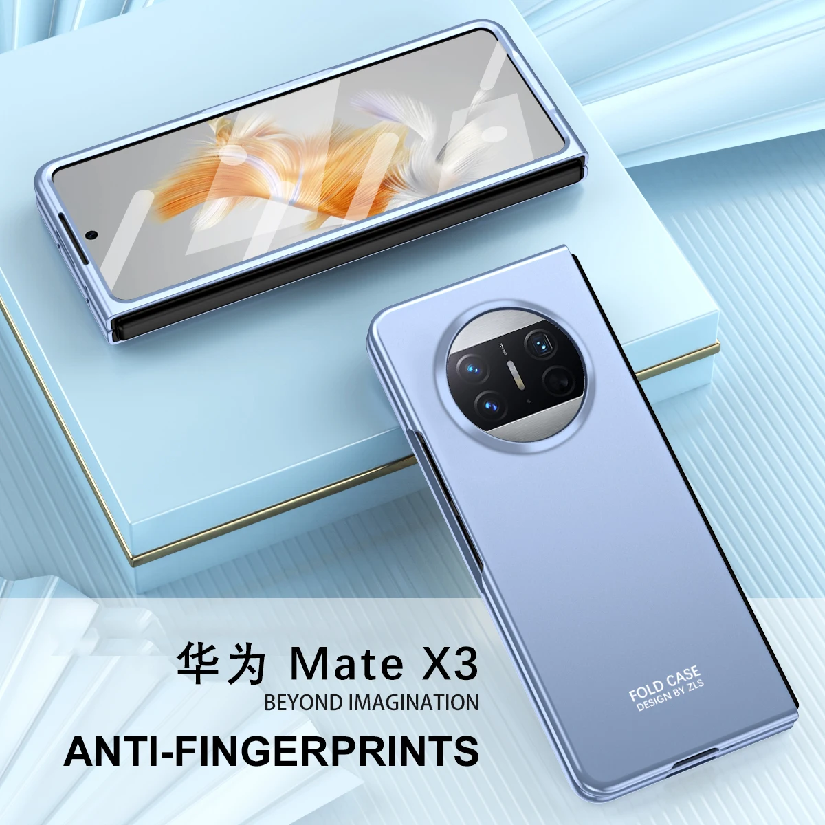 For Huawei Mate X3 Phone Case 360 Full Coverage AG Frosting Cover Comes With Glass Front Film Ultra-light And Ultra-thin