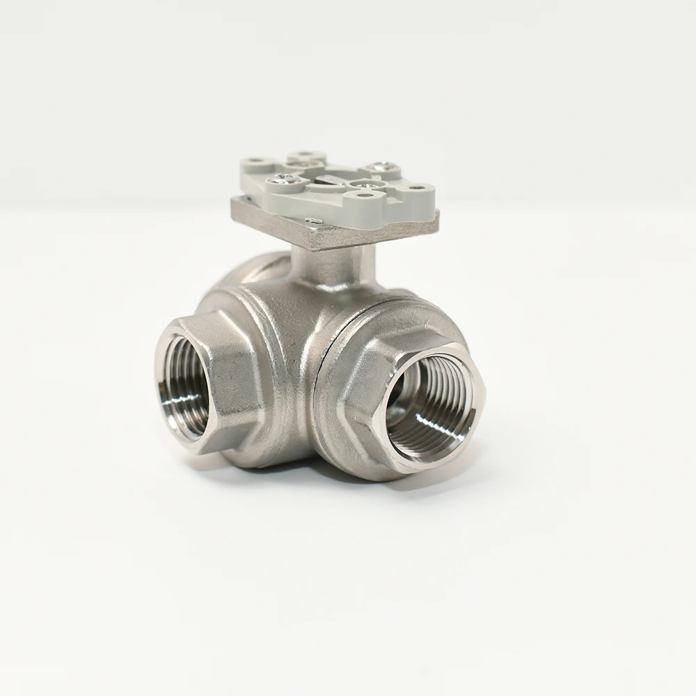 Position Indicated AC110-230V Factory Price 3-Way Stainless Steel SS304 DN15 1/2'' L/T Port Motorized Valve
