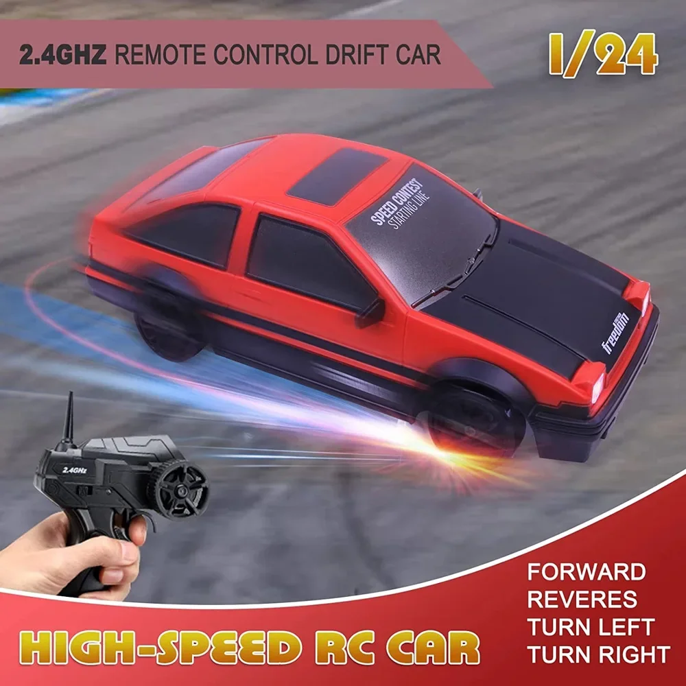 2.4G zdalnie sterowane auto do driftu 4WD szybki Rc samochรณd do driftu zdalnie sterowany GTR Model AE86 samochรณd RC pojazd zabawka dla dzieci
