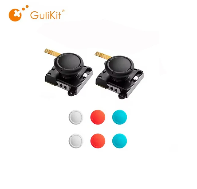 GuliKit Switch Joysticks Replacement, Updated Anti-Drift TMR Electromagnetic Joystick For Switch LCD/OLED Joy Con & Switch Lite,