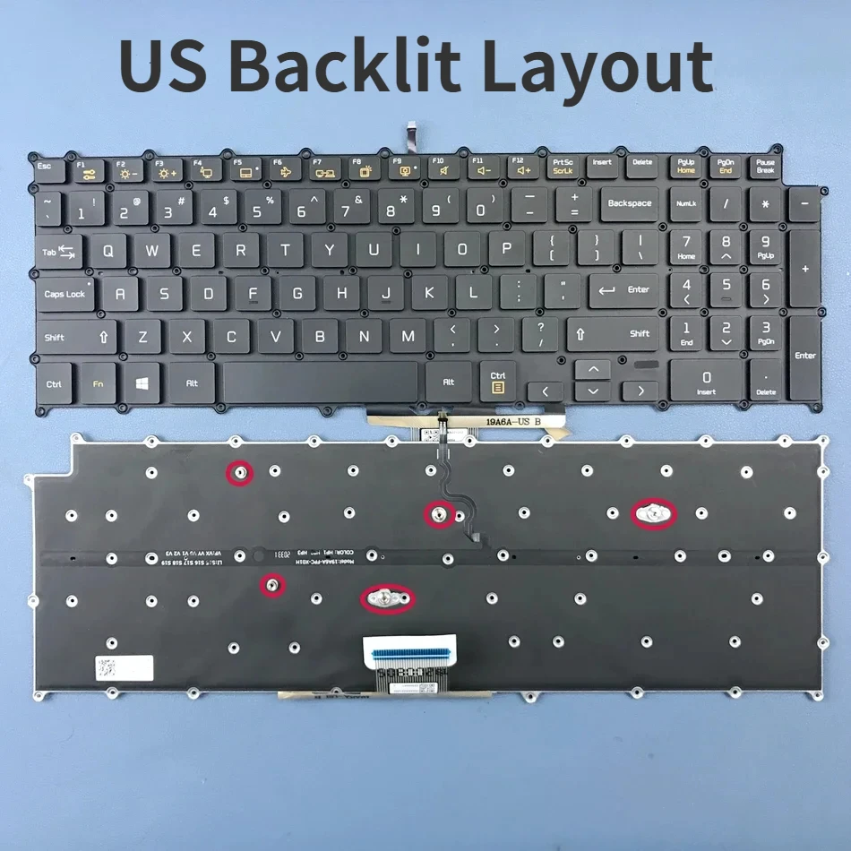 teclado retroiluminado dos eua para lg gram layout da serie dos eua 17z90n v 17z90n r 17z90n n 17u70p 17u70p p 17ud70p 01