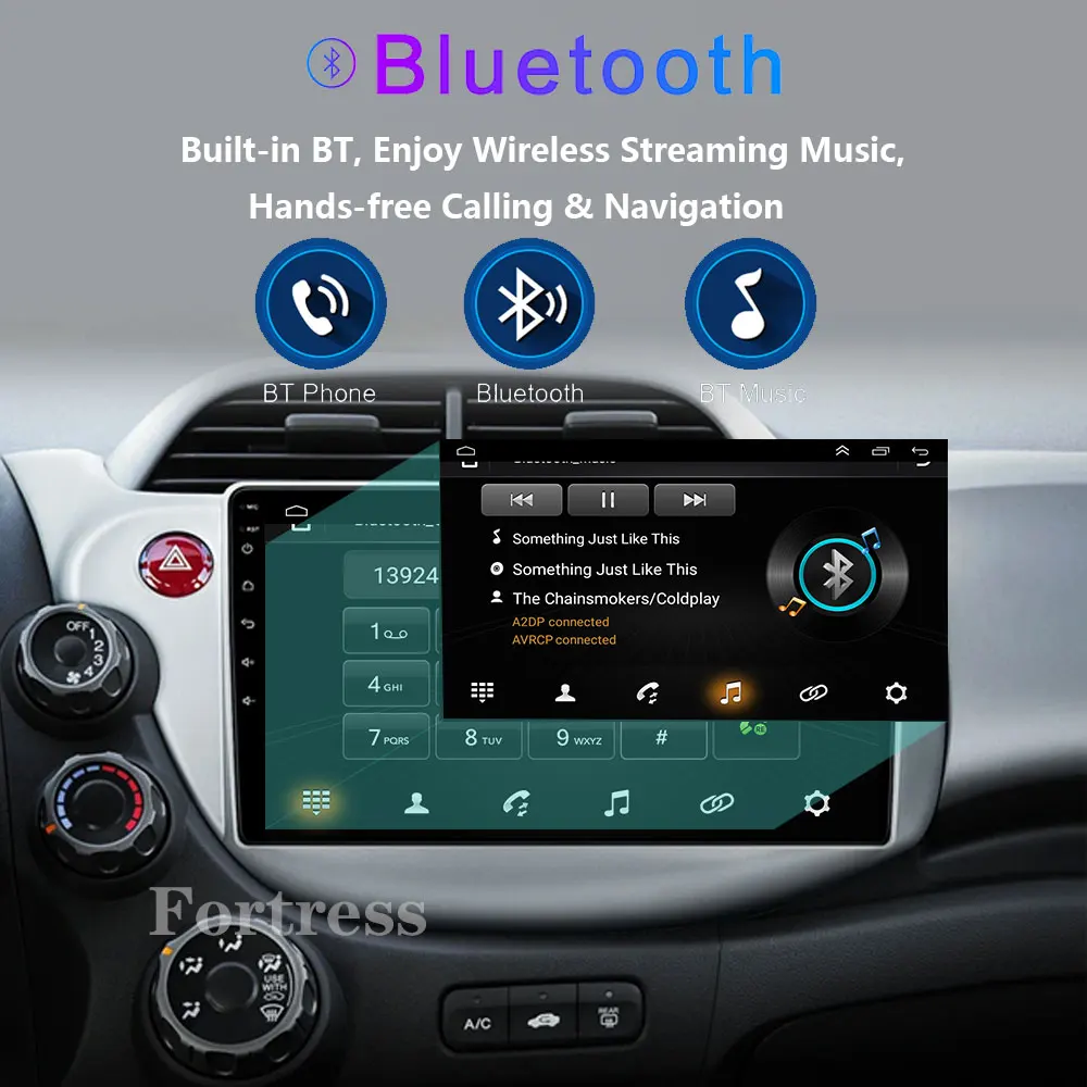 Android 16 Radio estéreo de coche para Honda Fit Jazz 2008 - 2013 2din Carplay Multimidia reproductor de vídeo navegación GPS unidad principal WIFI BT 6
