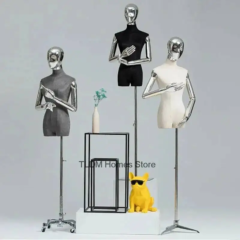 Luxury Women's Window Clothing Mannequins Light Female Full Body High End Dress for Display Rack Clothing Store Dressmaker Model