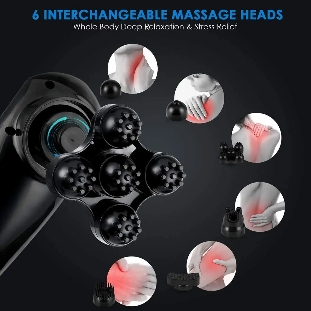 Hot Selling Powerful Dual Head Vibration Infrared Wireless Handheld Body Neck Massager Hammer To Relax The Neck