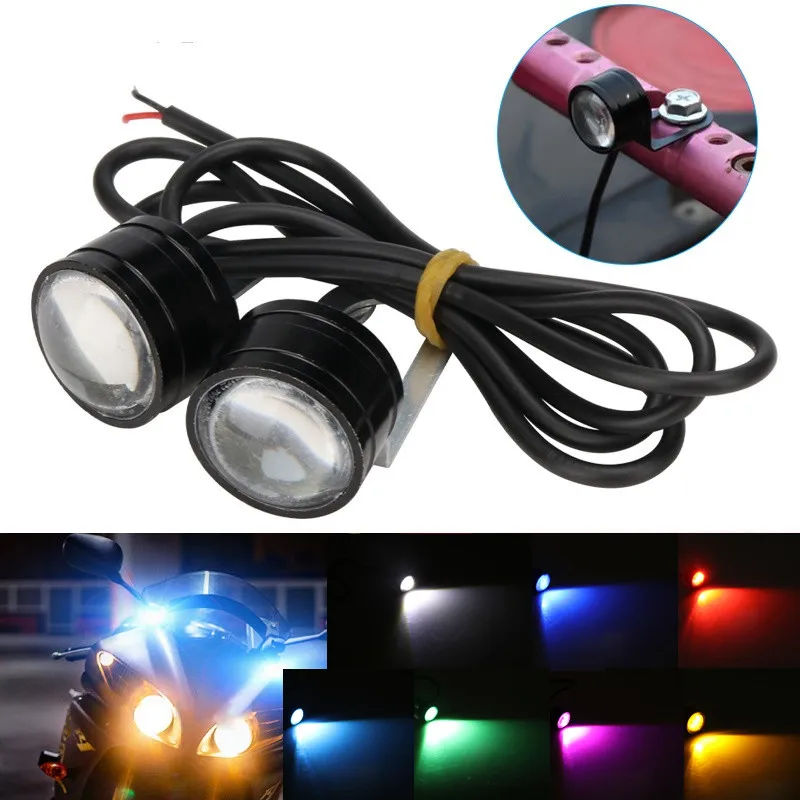 2×motorcycle Eagle eye lamp signal Driving lights Headlights Fog lamp Auxiliary lights warning Tail lights indicate beacon bulb
