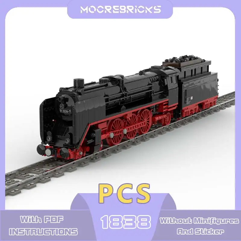 Railway Series Steam Engine BR01 With Era III Coaches Building Blocks City Train Carriage Model Small Particle Bricks Toy Gift