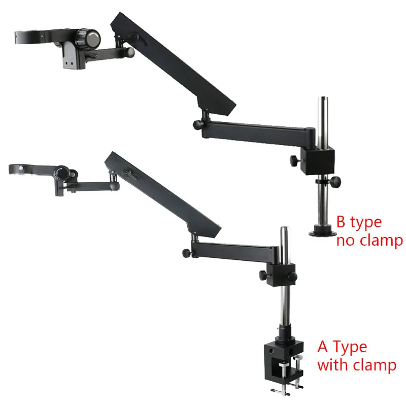 76mm Focus Holder Articulating Arm 32mm Pillar Clamp Microscope Stand For Lab Industrial Trinocular Binocular Stereo Microscope