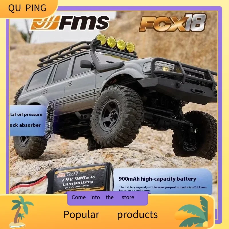 

FMS FCX18 LC80 1/18 Scale Electric Off-Road RC Crawling Car Realistic Simulation Remote Control Vehicle Model Toy