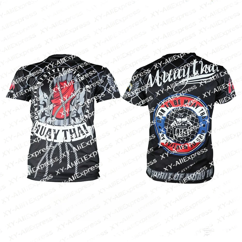 Muay Thai Sport Poster Jersey. Dark Textured Sport Base, Chain Mesh and Boxing Glove Graphic, Tough Authentic Sport Texture.