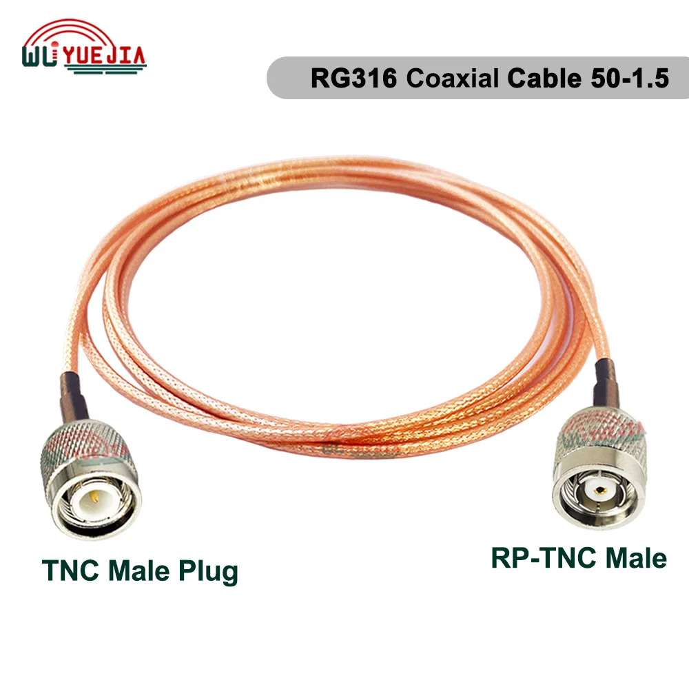 

1Pcs L12 TNC RP-TNC Type RG-316 Cable Waterproof TNC Female to RP-TNC Male Plug Converter Connector 50-1.5 RF Coaxial RF Cable