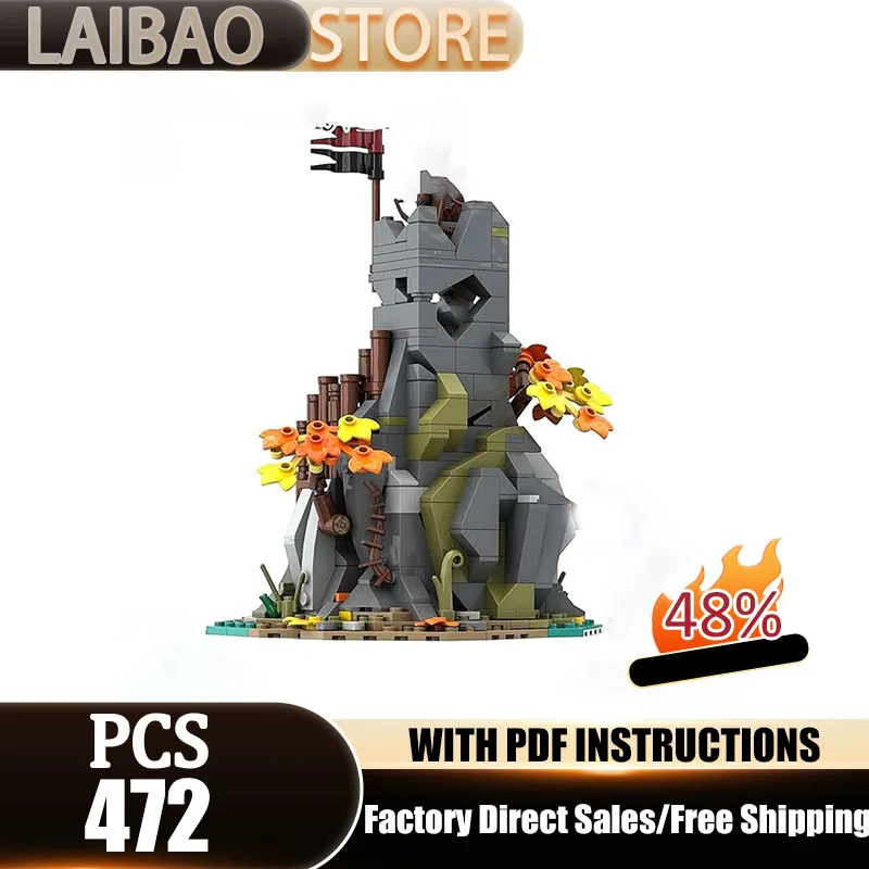 

Модель средневекового замка MOC: Конструктор-пост-оутфорт, технологичные кирпичики, рождественский набор для сборки, игрушки-уличные пейзажи, подарки