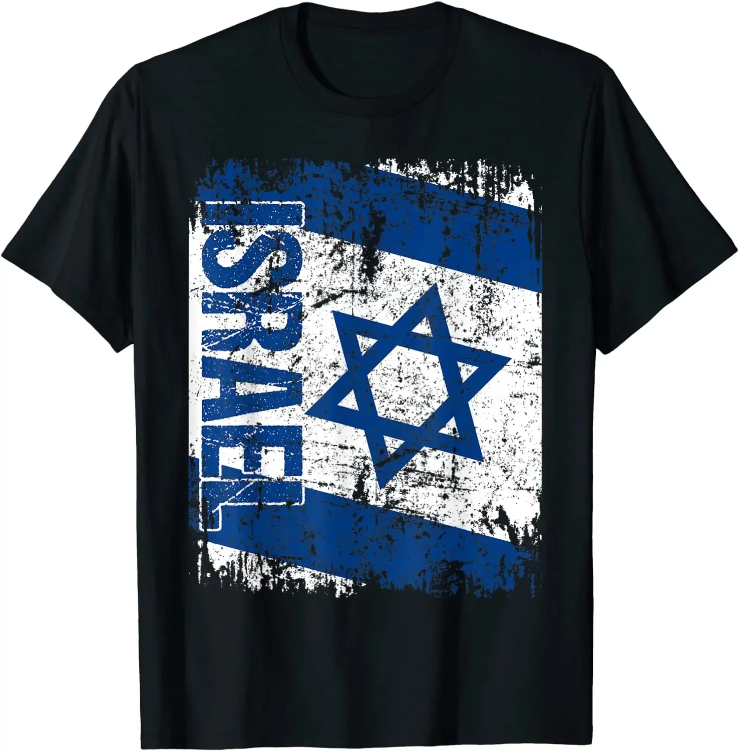 

Distressed Israel Flag T-Shirt 100% Cotton O-Neck Summer Short Sleeve Casual Mens T-shirt Size S-3XL
