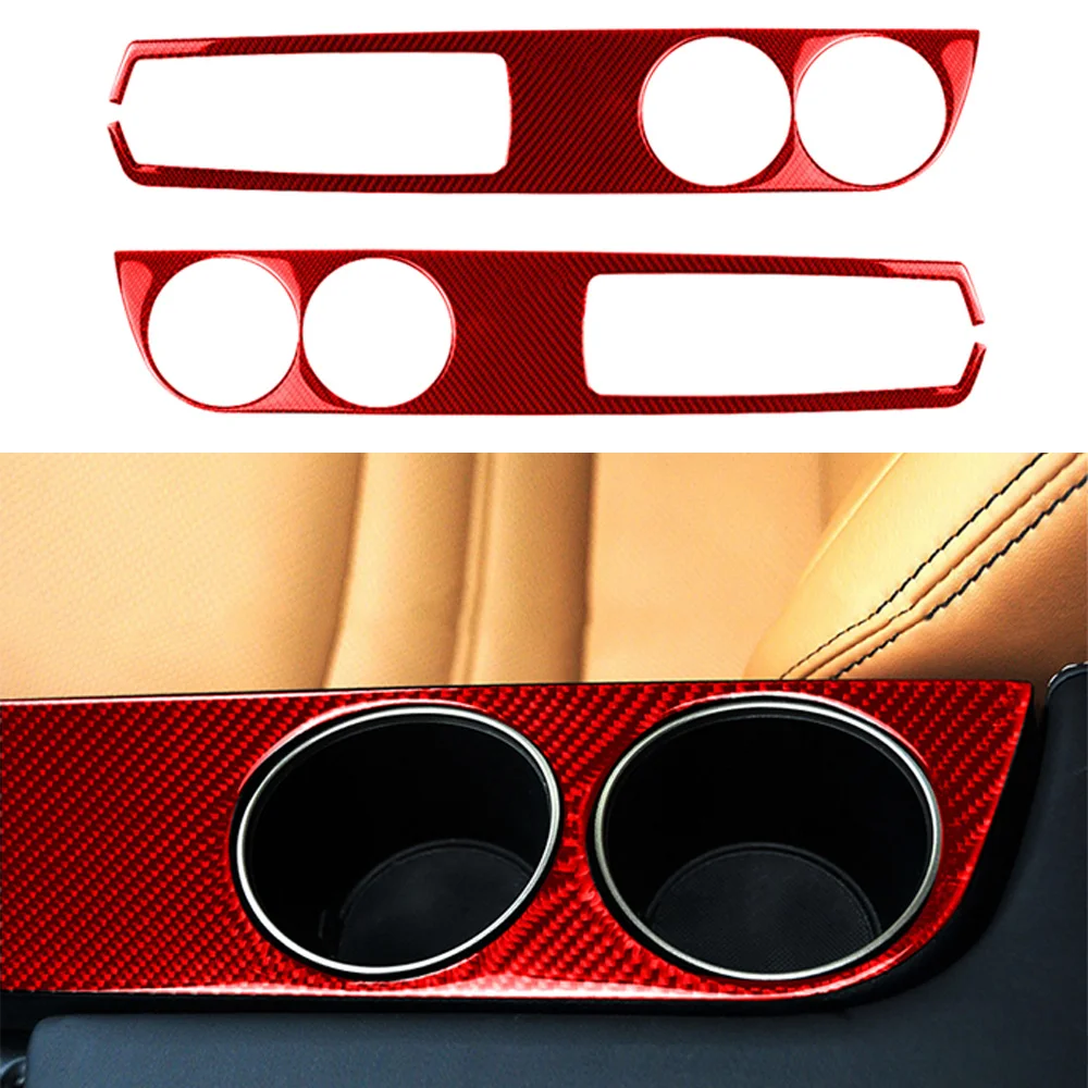 

Car Water Cup Panel Decoration Cover Sticker Decal Trim for Lexus IS250 2013-2017 Auto Accessories Real Carbon Fiber
