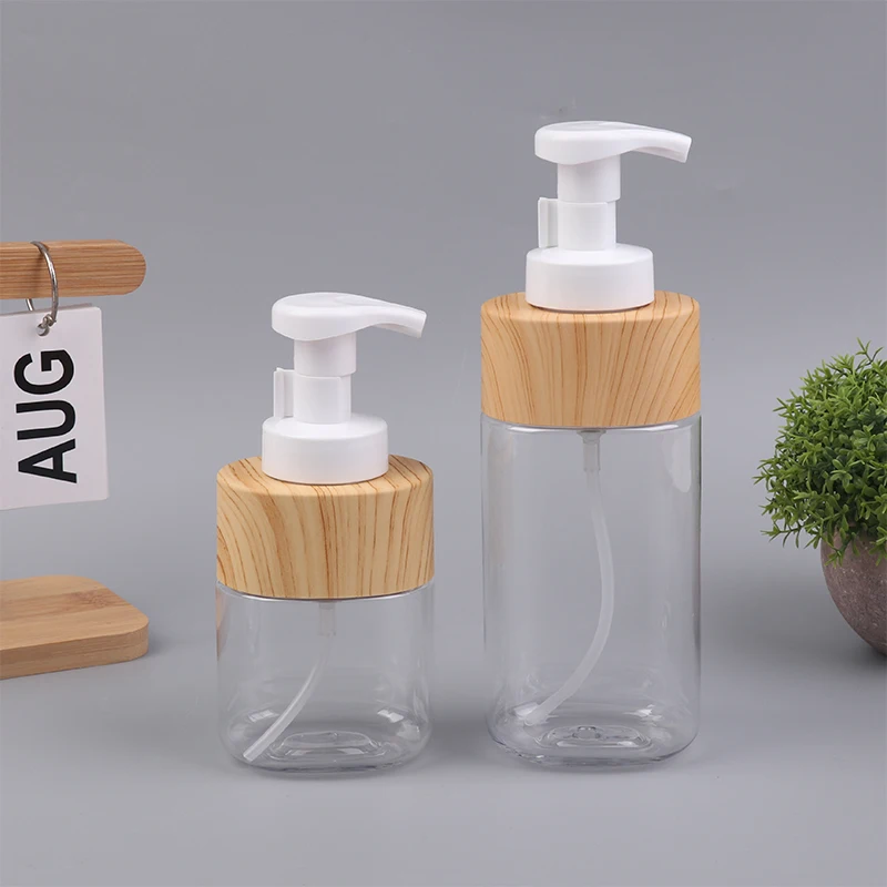 Distributeur de savon moussant à pression transparente, bouteille vide de Gel douche de 300/500ml, récipient de Mousse Portable pour nettoyant pour les mains