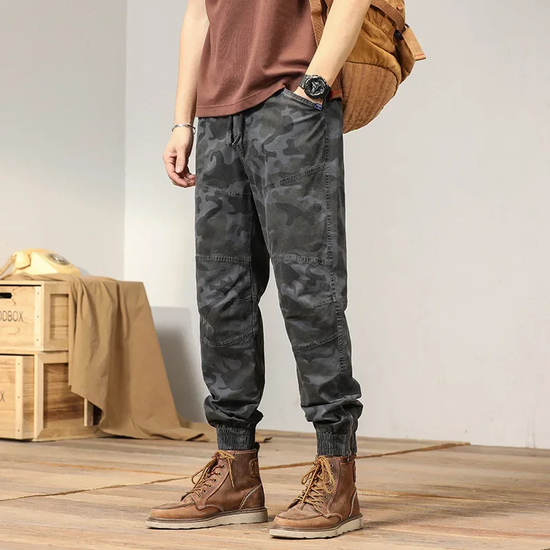 

High Quality Khaki Casual Pants Men Tactical Joggers Camouflage Cargo Pants Multi-Pocket Fashions Black Army Trousers