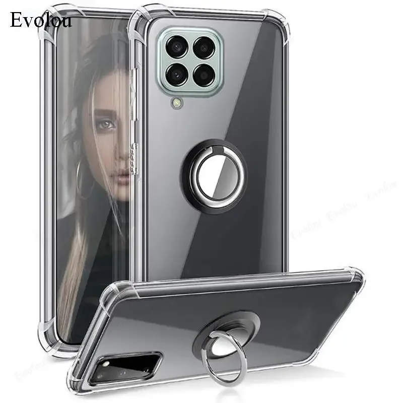 For Tecno Pova 6 NEO 6 Pro 5 4 Pro Transparent Magnetic Ring Stand Holder Case For Tecno Pova Neo 3 Soft TPU Shockproof Cover