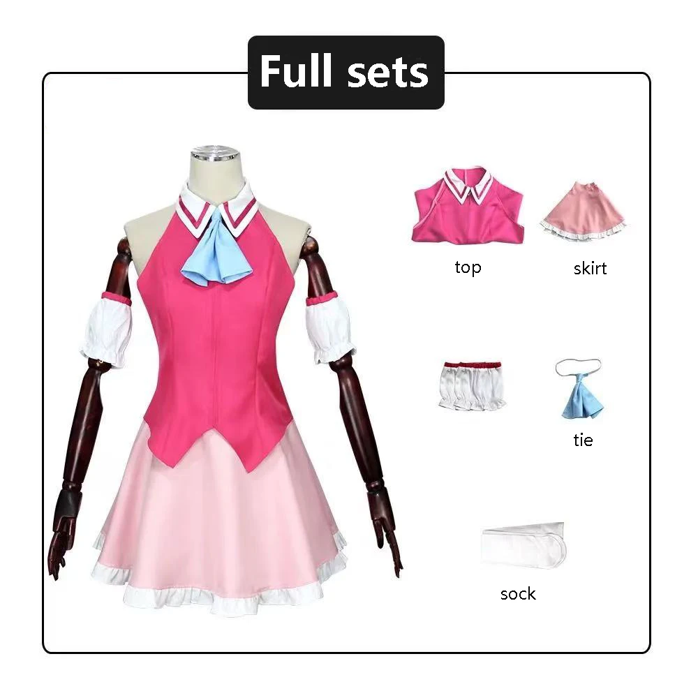 Ai Hoshino Cosplay Costume Anime Oshi No Ko Hoshino Ai Cosplay Cute Lolita Red Dress Halloween Party Outfit Role Play Clothing
