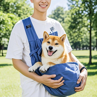 Foldable Cotton Pet Carrier Bag for Dogs Cats - Large Capacity Travel Backpack, Lightweight Portable Puppy Sling Tote Handbag