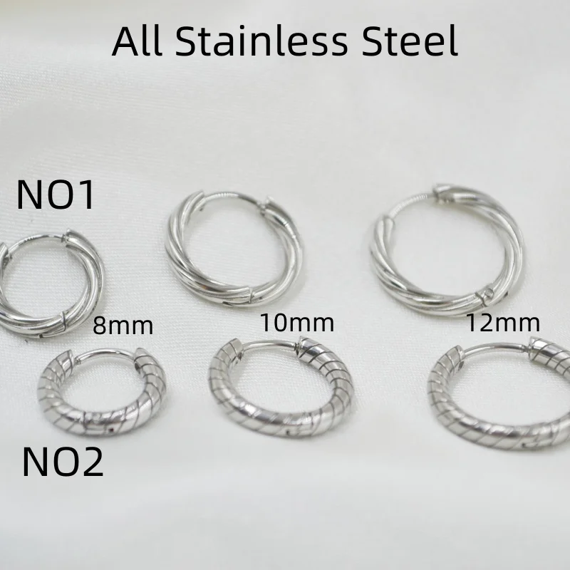 50pcs Hoop Earrings Simple Summer Style Circle Sliver Hoop Earring Women Man Round Popular Earring Jewelry NEW