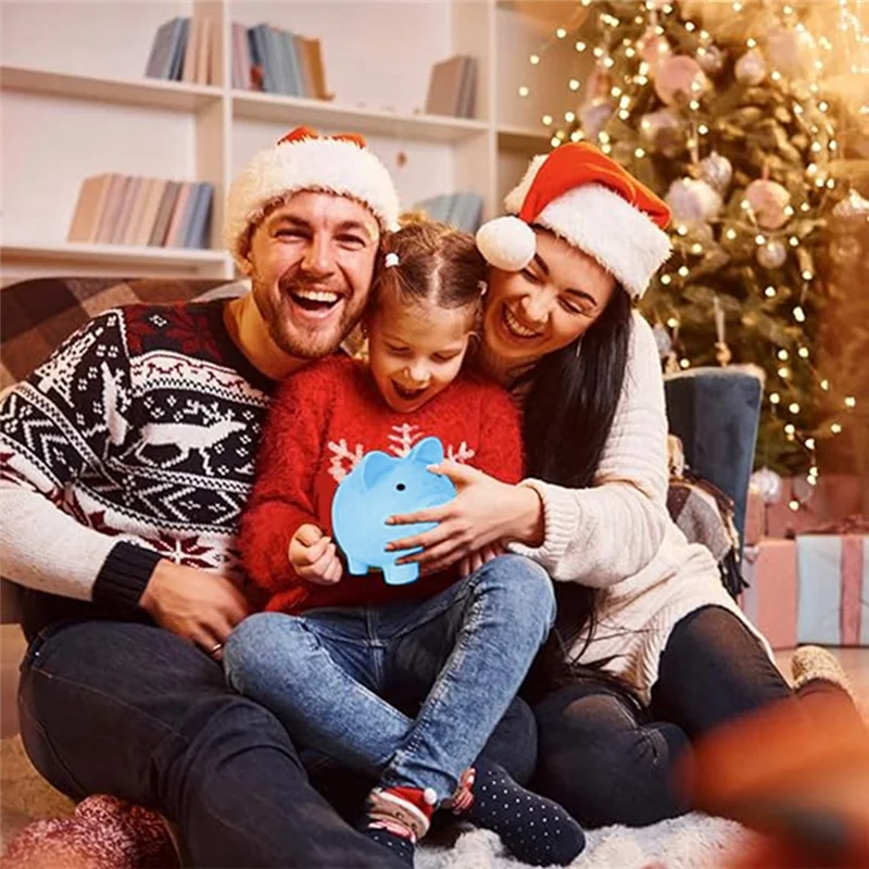 BAAG-Piggy Bank, banque d'argent incassable, banque de pièces pour garçons et filles, mes premiers cadeaux pour anniversaire, noël, réception-cadeau pour bébé-D Dur