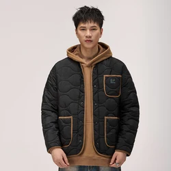 Autumn Winter Quilted jacket men Thick Plaid Blazer Jacket Commuter Man Business Streetwear Fashion Suit Coat Outerwear