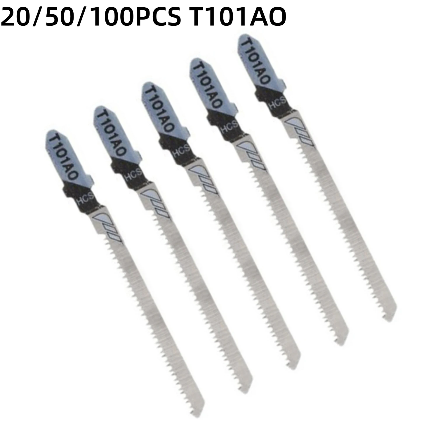 20/50/100PCS T101AO T Shank Contractor Jigsaw Blade Set Compatible with Dewalt Bosch Black and Decker for Cut Wood PVC Plastic
