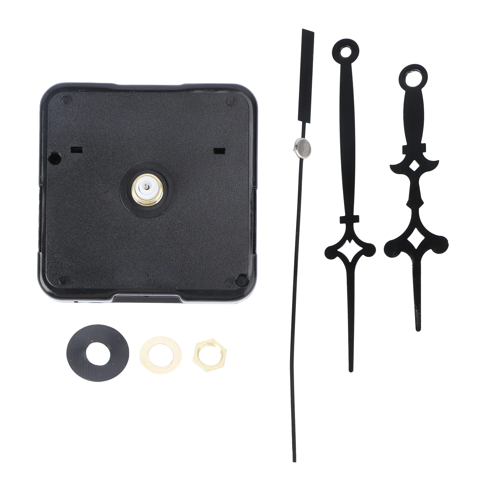 

1 Set Black Silent Movement Replacement Durable Hanging Clock Mechanism Mute Movement Kit For Diy Home Clock Parts Set Plastic