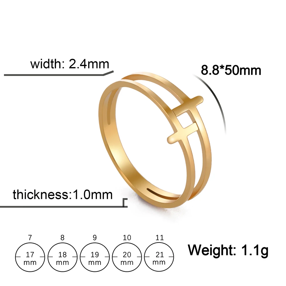 COOLTIME Gothic Kreuz Paar Ringe Edelstahl Silber Farbe Jesus Kreuz Fingerring für Männer Frauen Punk Schmuck Hochzeits geschenk