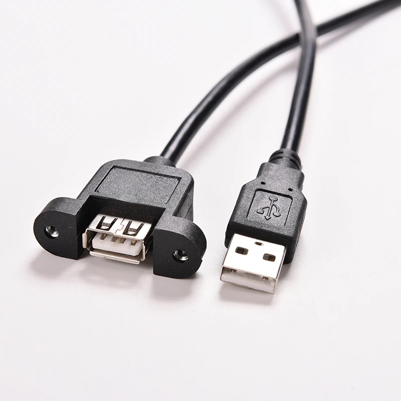 

【1PC 1.64 FT USB 2.0 Male To Female Extension Panel Mount Extention Port Cable】