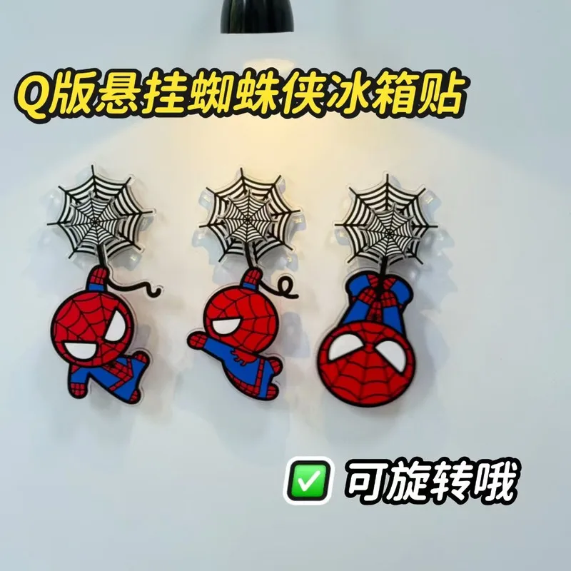 Hot In-Stock Spider-Man Upside Down Swing Acrylic Ornament Self Adhesive Sticker Desk Car Mirror Decor  Birthday Holiday Party