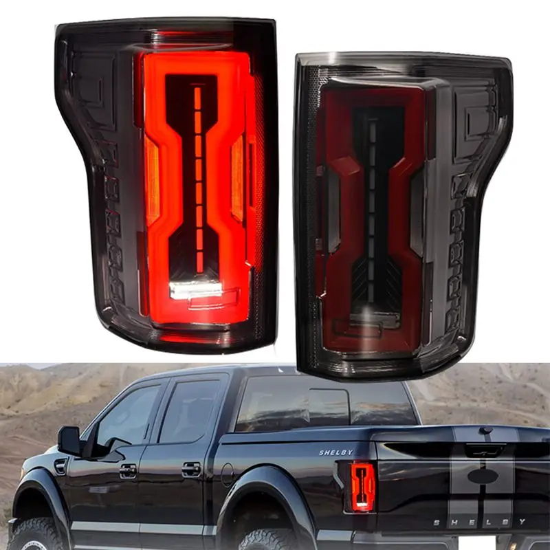 Car LED Taillight Tail Light For Ford F-150 F150 2021 2022 Raptor LED Rear Running Lamp + Brake Lamp + Reverse + Turn Signal