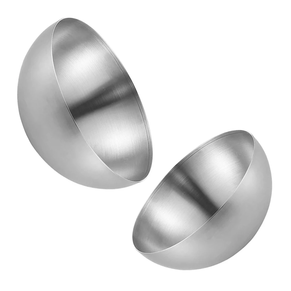 

2pcs Stainless Steel Salad Bowl Korean Style Elegant Mixing Bowl For Storage Kitchen Serving Bowls