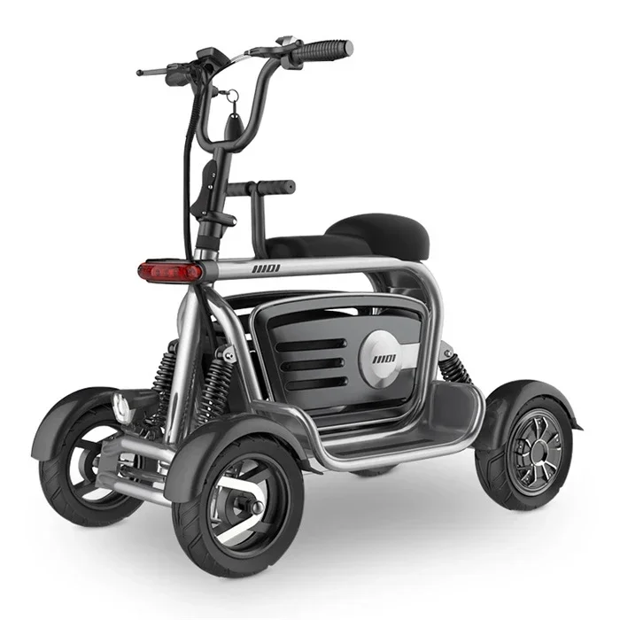 New trend 4 wheel 400W powerful motor Electric Motorcycle easy riding stable design LED light electric scooter